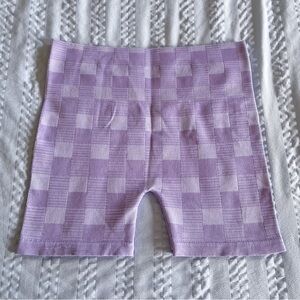 Purple Checkered Shorts